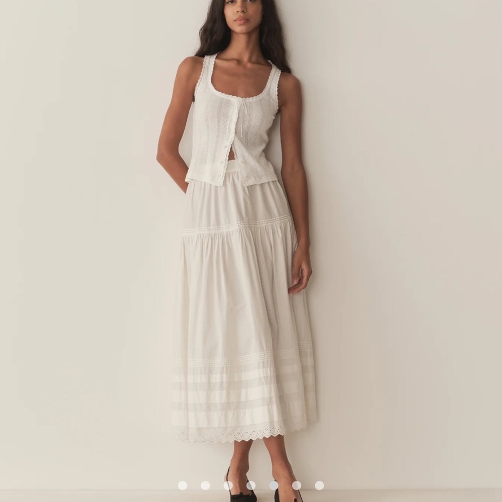 Doen Sebastiane White Maxi Skirt